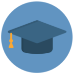 graduation cap circle